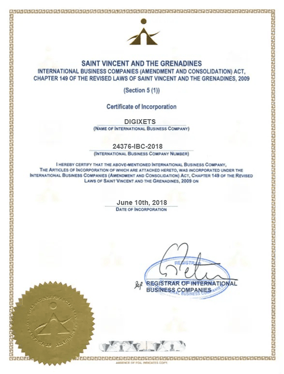 Certificate 1